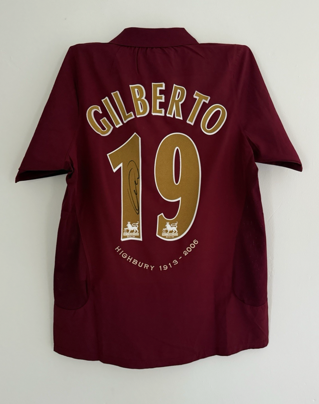 Gilberto Silva Arsenal Signed Shirt 05/06 Highbury EXACT VIDEO PROOF+ COA RARE 2