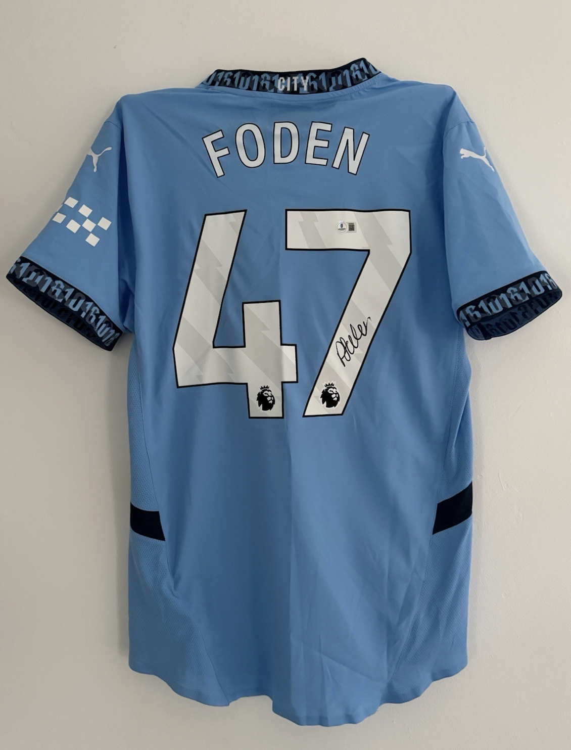 Phill Foden Manchester City Signed Shirt *BECKETT COA* PLAYER EDITION SHIRT RARE