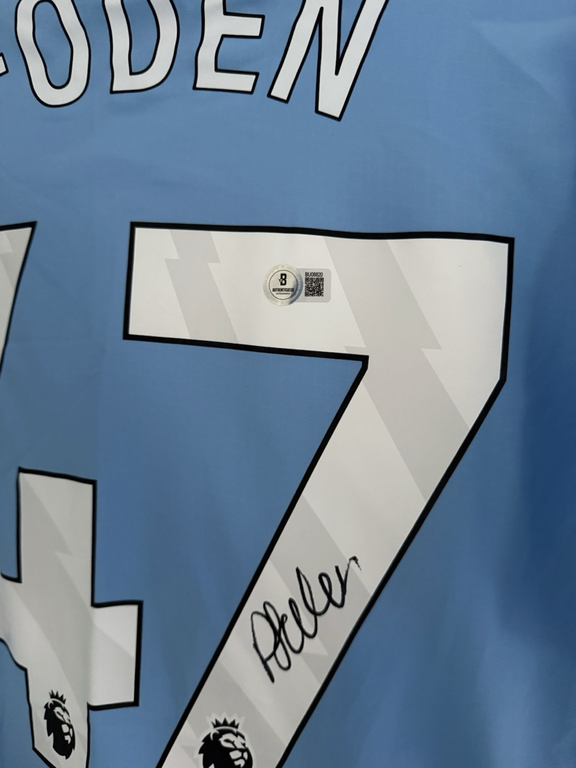 Phill Foden Manchester City Signed Shirt *BECKETT COA* PLAYER EDITION SHIRT RARE