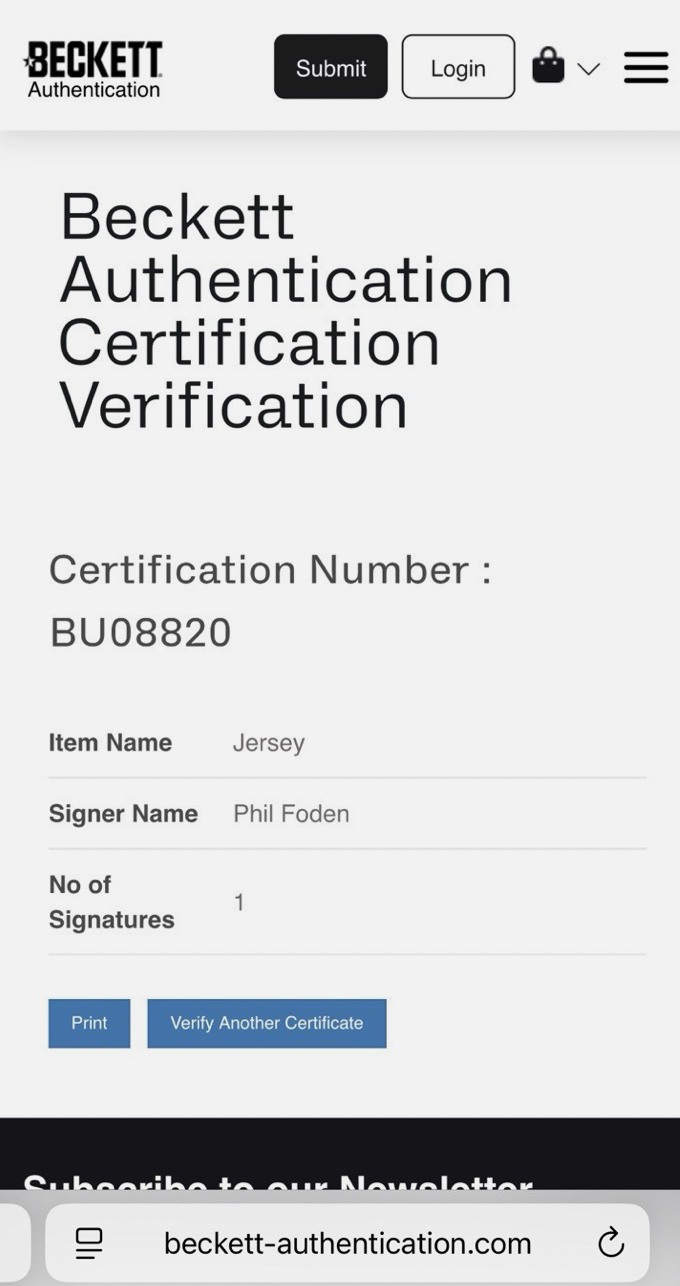 Phill Foden Manchester City Signed Shirt *BECKETT COA* PLAYER EDITION SHIRT RARE