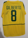Gilberto Silva Brazil Signed Shirt 2002 World Cup Winner EXACT VIDEO PROOF & COA