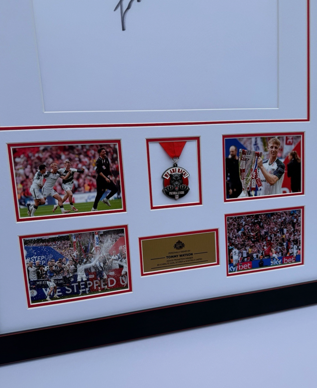 Tommy Watson Sunderland Signed Shirt Framed *RARE Play Off Winners *PROOF & COA*