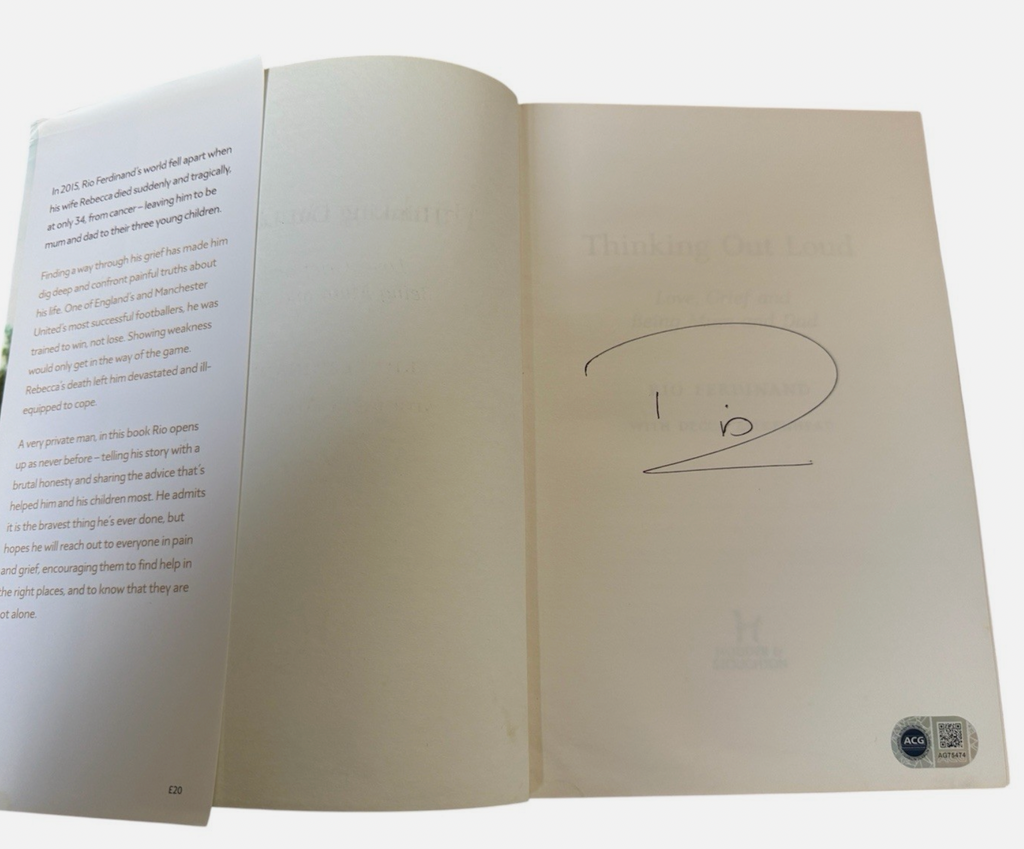 Rio Ferdinand Signed Book Manchester United Legend *COA & AUTHENTICATION*England