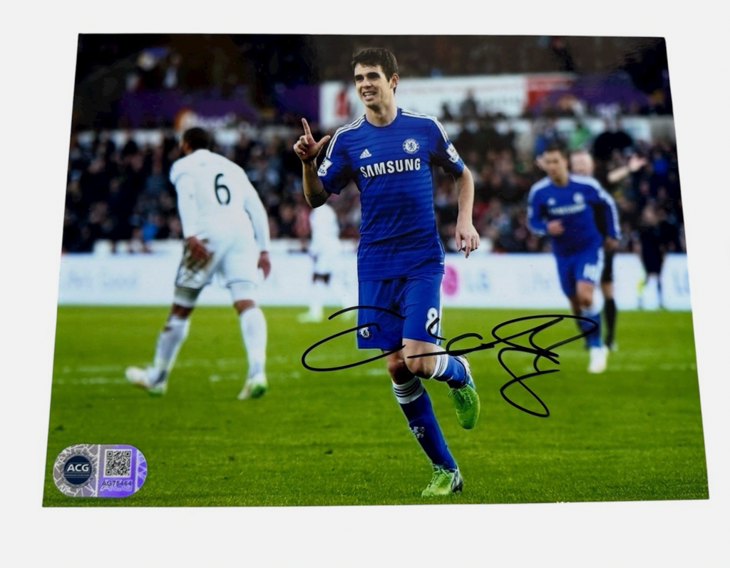 Oscar Chelsea FC Signed Photo *RARE* Authentic Signature *ACG AUTHENTICATED*