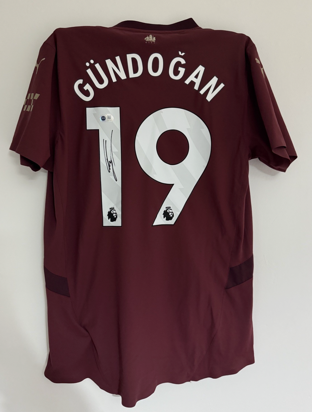 İlkay Gündoğan Manchester City Signed Shirt *EXCAT PROOF*OFFICIAL SHIRT ACG CERT