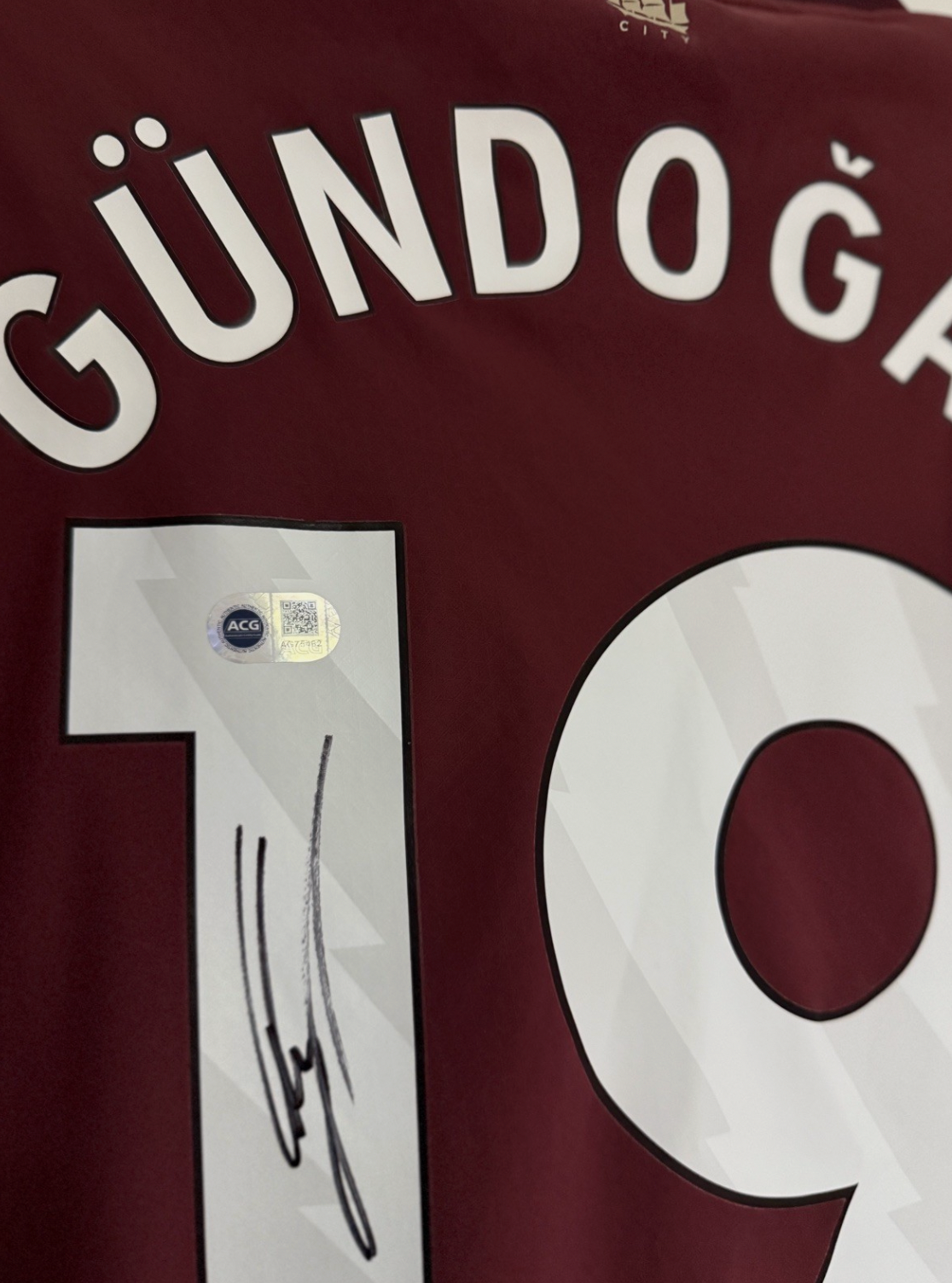 İlkay Gündoğan Manchester City Signed Shirt *EXCAT PROOF*OFFICIAL SHIRT ACG CERT