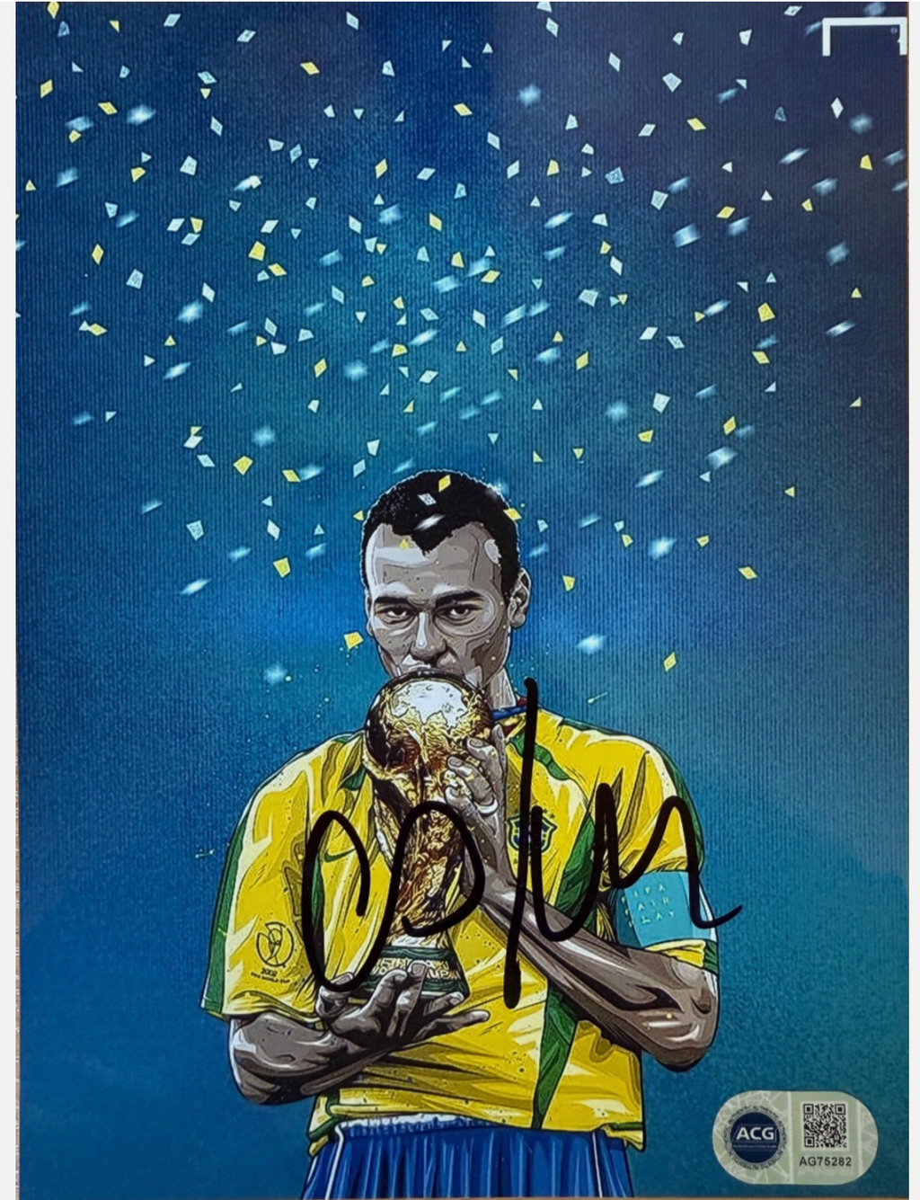 CAFU Brazil Signed Photo *RARE* EXACT VIDEO PROOF *ACG CERT AUTHENTICATED*