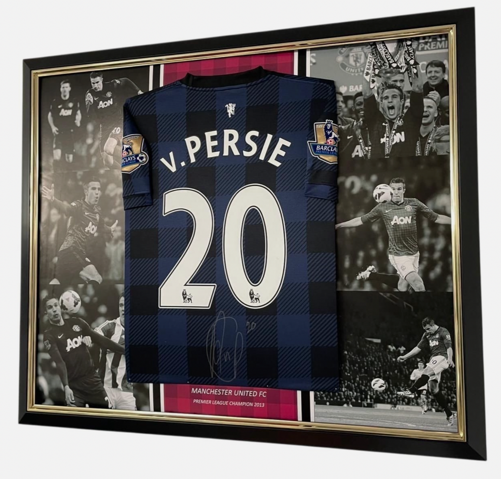 Robin Van Persie Manchester United Signed Shirt Framed *PROOF* MUFC 2013/14 Away
