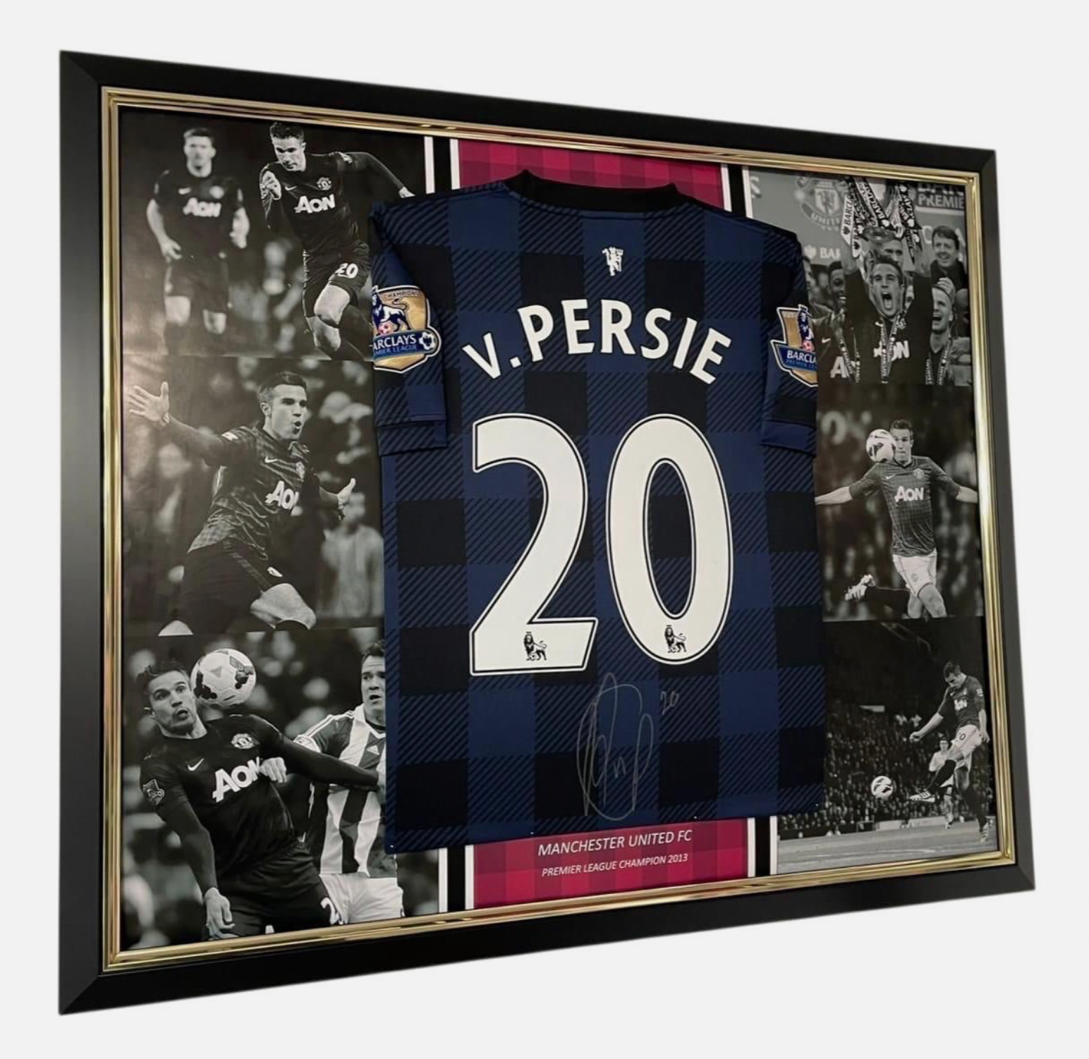 Robin Van Persie Manchester United Signed Shirt Framed *PROOF* MUFC 2013/14 Away