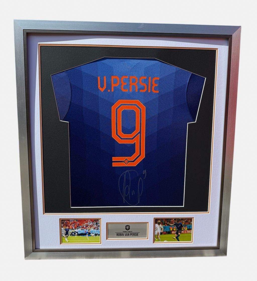 Robin Van Persie Netherlands Signed Shirt Framed *2014 WC* RARE *PROOF + COA*