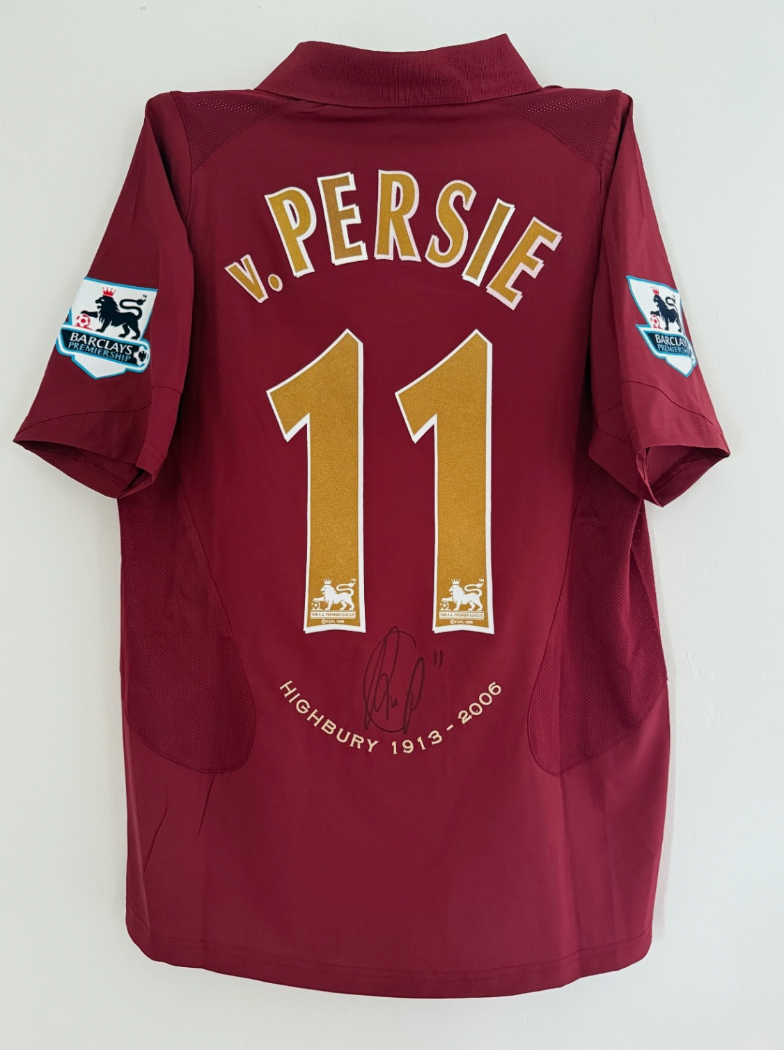 Robin Van Persie Signed Arsenal 05/06 Home Jersey LAST Highbury Season *Proof*