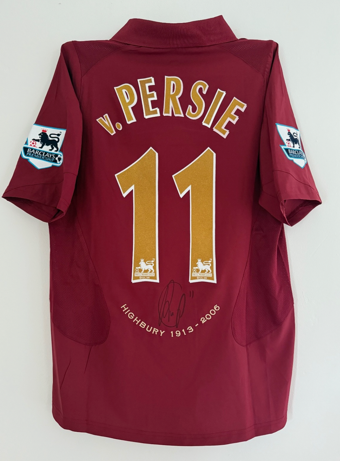 Robin van Persie Arsenal Signed Shirt *FRAMED* RARE PRIVATE SIGNING COA PROOF