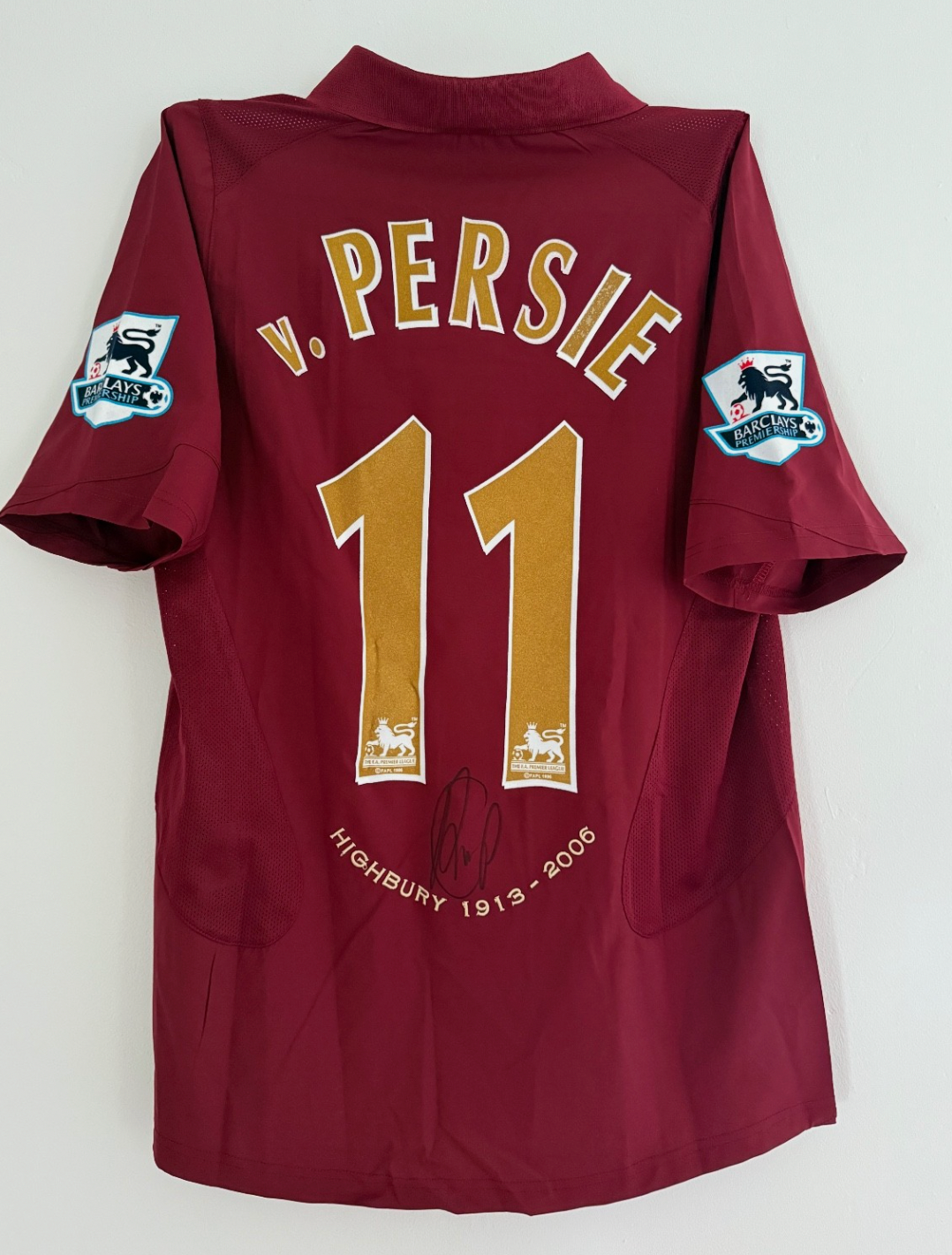 Robin Van Persie Signed Arsenal Shirt 05/06 Highbury COA VIDEO Proof RARE
