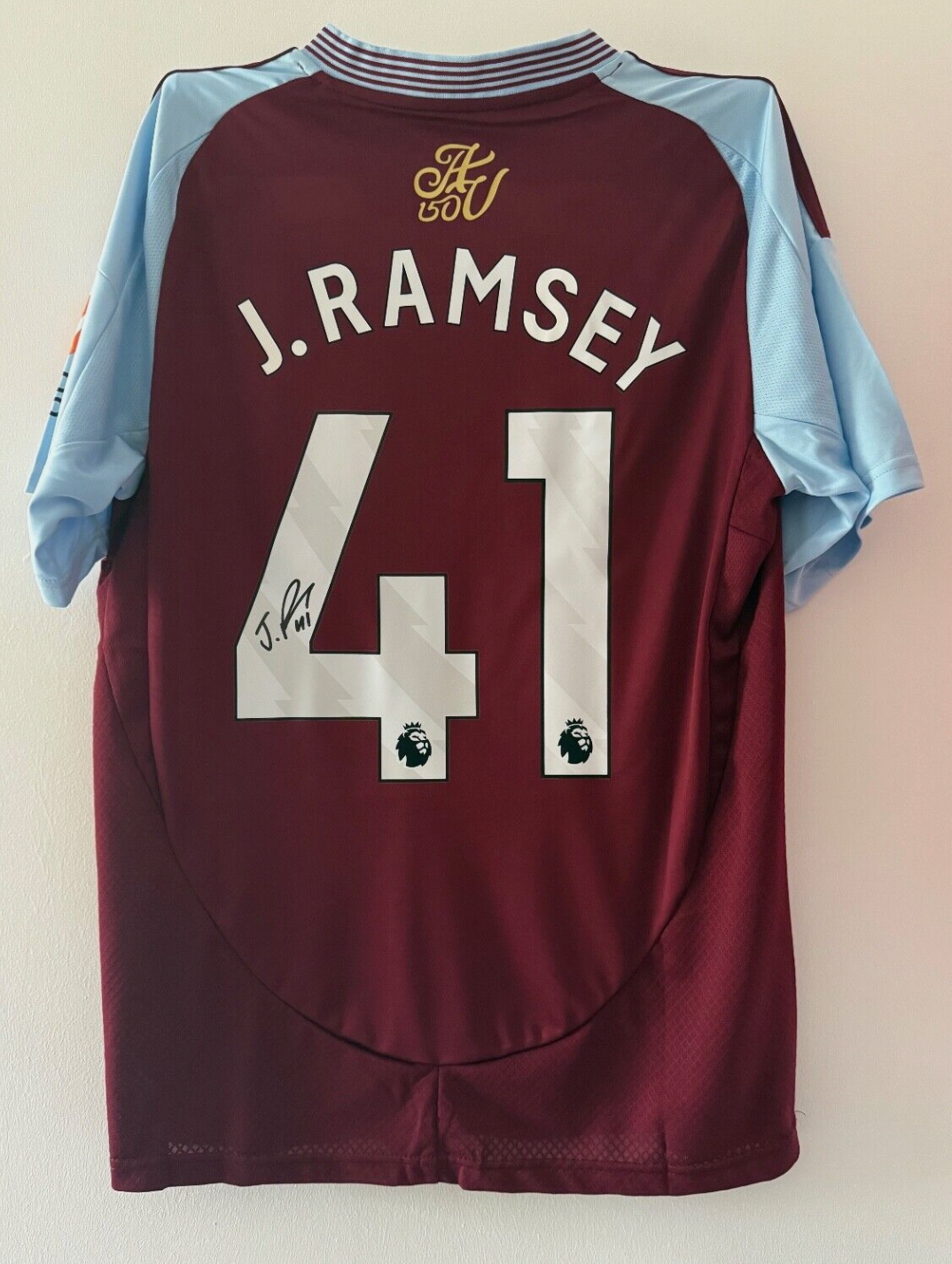 Jacob Ramsey Aston Villa Signed shirt *PHOTO PROOF OF SIGNING INCLUDED*