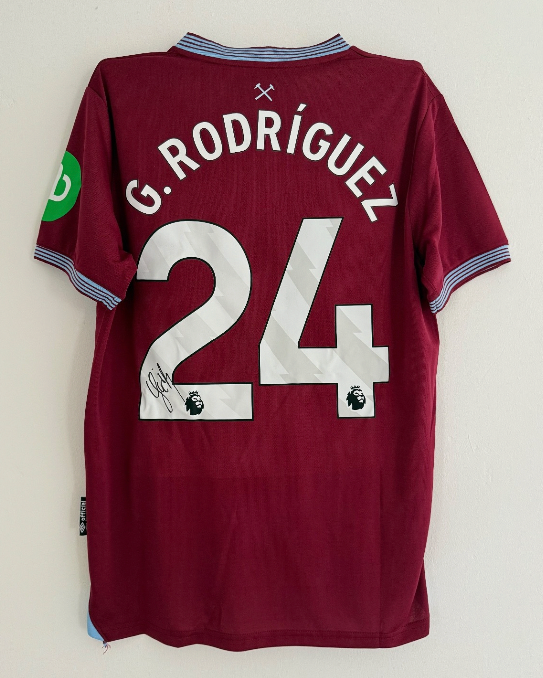 Guido Rodríguez West Ham signed shirt *EXACT VIDEO PROOF*