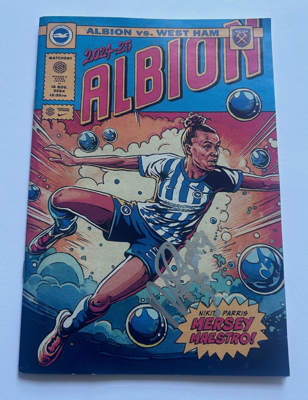 Nikita Parris Brighton Signed Programme *EXACT VIDEO PROOF*