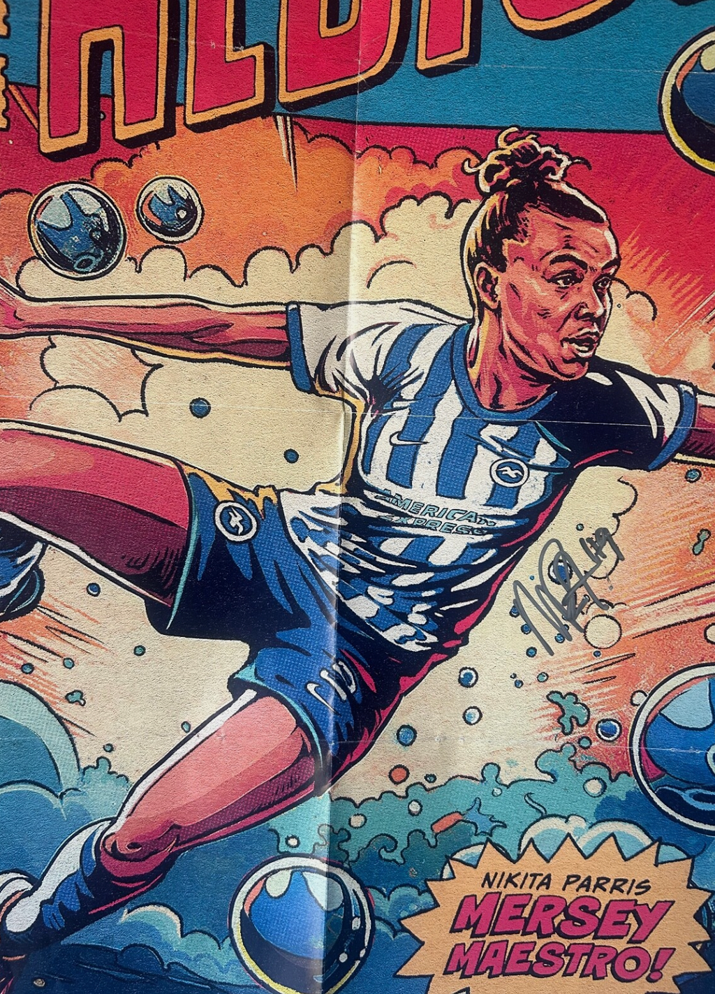 Nikita Parris Brighton Signed Poster *RARE* VIDEO PROOF INCLUDED*