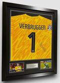 Bart Verbruggen Netherlands Signed Shirt Framed EURO 2024 Holland *EXACT PROOF*