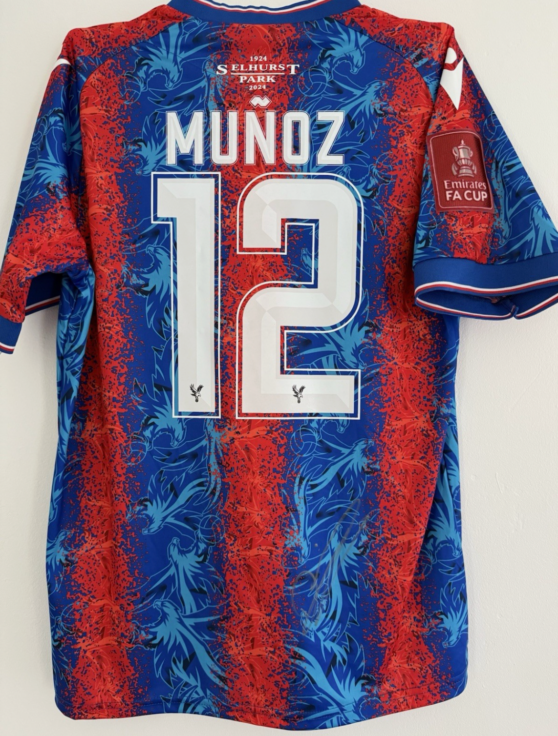 Daniel Munoz Crystal Palace Signed Shirt FA CUP WINNERS RARE *EXACT VIDEO PROOF*
