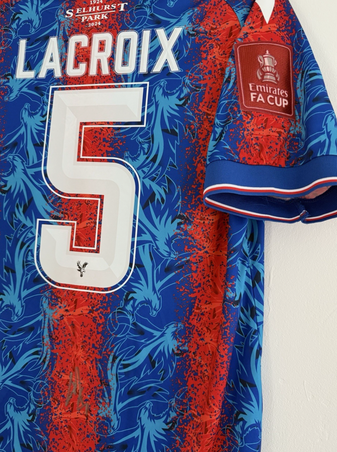 Maxence Lacroix Crystal Palace Signed Shirt *FA CUP WINNERS* VIDEO PROOF RARE