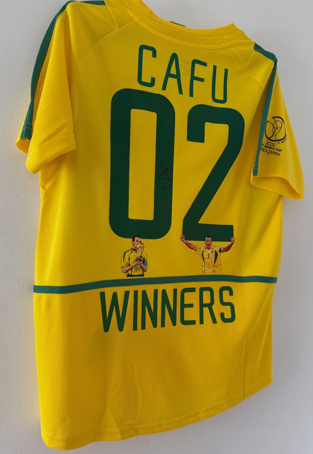 Cafu Brazil Signed Shirt *RARE* MONTAGE CELEBRATION SHIRT 1/1 EXACT VIDEO PROOF!