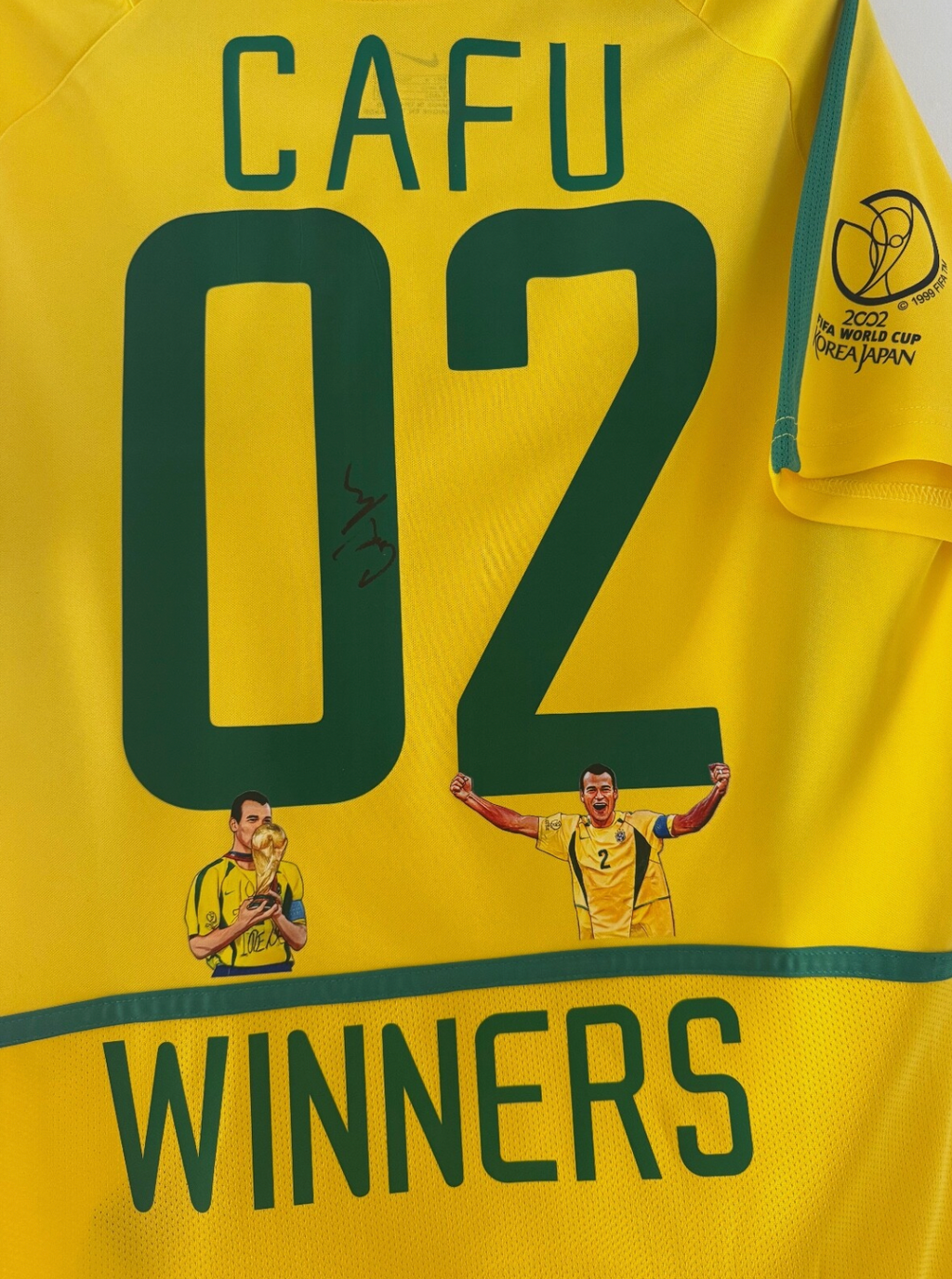 Cafu Brazil Signed Shirt *RARE* MONTAGE CELEBRATION SHIRT 1/1 EXACT VIDEO PROOF!
