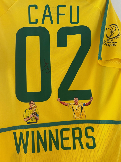 Cafu Brazil Signed Shirt *RARE* MONTAGE CELEBRATION SHIRT 1/1 EXACT VIDEO PROOF!