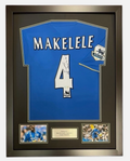 Claude Makelele Chelsea Signed Shirt FRAMED * RARE* PROOF OF PRIVATE SIGNING *