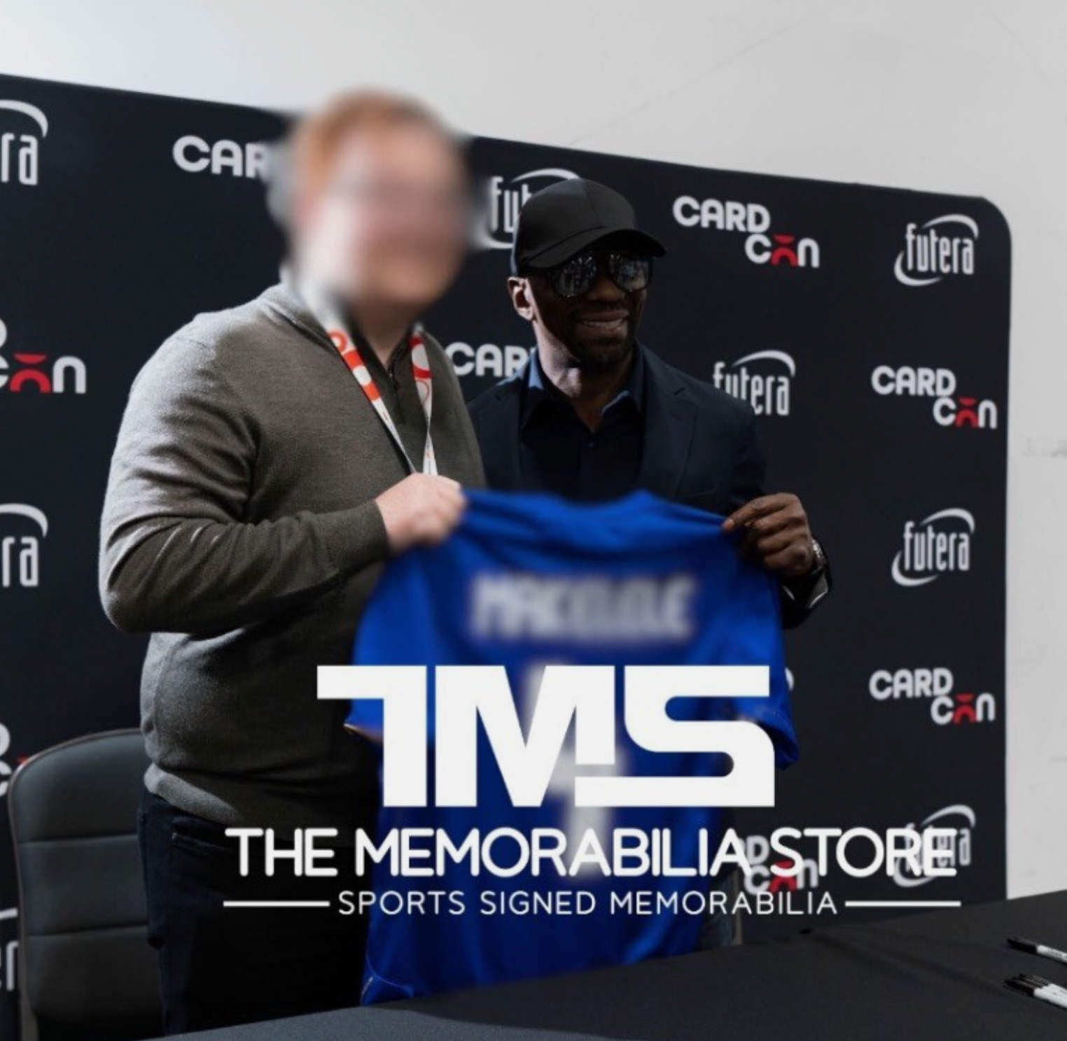 Claude Makelele Chelsea Signed Shirt FRAMED * RARE* PROOF OF PRIVATE SIGNING *