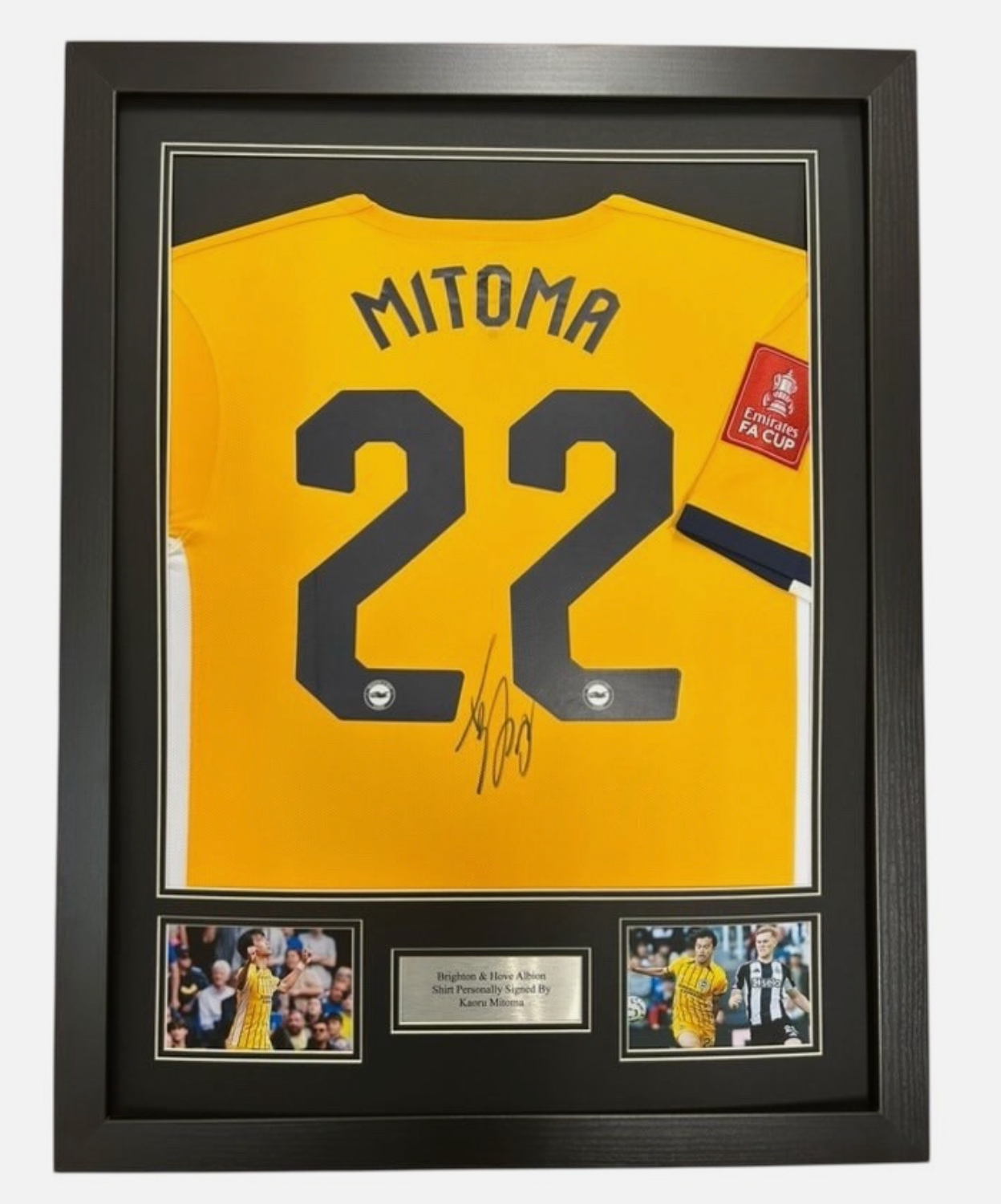 Kaoru Mitoma Brighton Signed Shirt Framed *EXACT VIDEO PROOF OF SIGNING* RARE