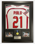 Andrea Pirlo Ac Milan Signed Shirt FRAMED *EXACT VIDEO PROOF* RARE Winners Medal