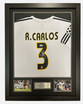Roberto Carlos Real Madrid Signed Shirt FRAMED *EXACT VIDEO PROOF* RARE